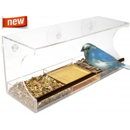 Customized Clear Outdoor Acrylic Window Bird Feeder Wholesale