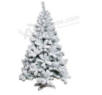 定制的顶级品质植绒雪花pvc人造圣诞树9种尺寸