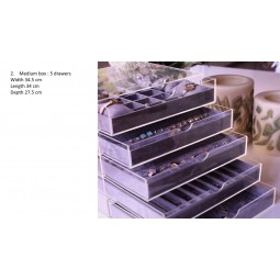 Acrylic Jewelry Display Box in Store Shop, Jewelry Drawer Boxes Wholesale