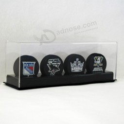 Acrylic Four Hockey Puck Display Case Wholesale