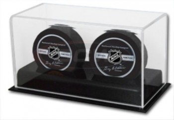 2016 新款亚克力展示盒适用于两个冰球批发