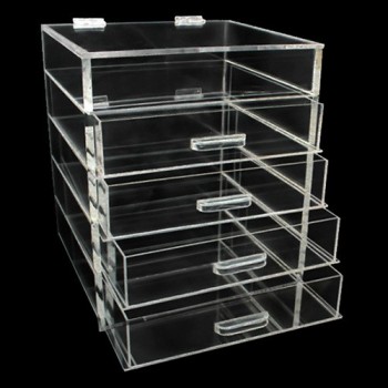 Acrylic Display Box with Drawers, Fashion Clear Acrylic Makeup Organizer with Drawers Wholesale