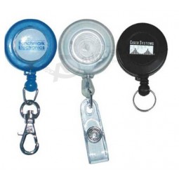 Retractable Reel Keychain with Plastic Shell Printed Logo Wholesale