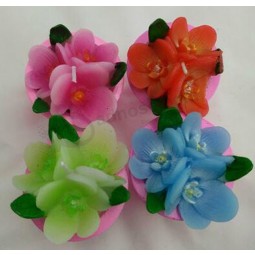 Customied high quality Mini Colorful Floating Flower-Shaped Candle