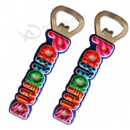Customied high quality Newest Letters Shapes Soft PVC Bottle Opener