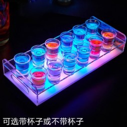 Customized LED Acrylic Wine Display Acrylic LED Bottle Display Stand Wholesale