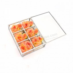 2017 Custom Design Rose Boxes Acrylic Flower Display Boxes Wholesale
