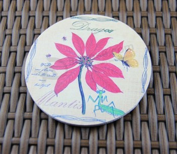 定制的高品质oem花卉图案木杯垫