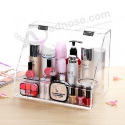 Wholesale Clear Flip Acrylic Cosmetic Storage Box Wholesale