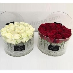 Wholesale Perspex Flower Display Clear Acrylic Rose Box Wholesale