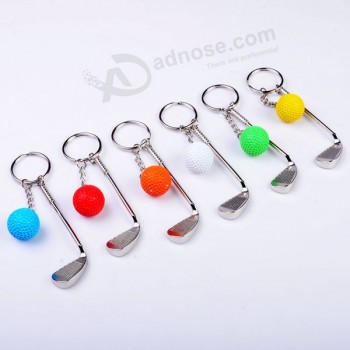 Wholesale Customied high quality OEM Design Candy Color Golf Keychains