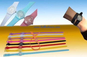 Long Strap Silicone Wrist Watch, Popular and Lovely Wholesale