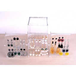 Top Sell! Transparent Earrings Box Fashion Jewelry Display Wholesale