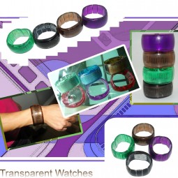 Eco-Friendly OEM Plastic Transparent Watch Wholesale