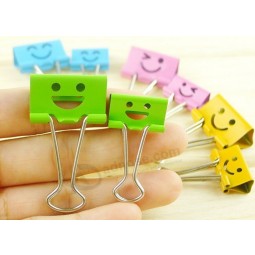 Wholesale Customied high quality OEM Smile Face Metal Clip