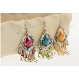 Factory direct sale top quality Not Natural Turquoise Stone Ethnic Earrings