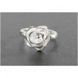 Factory direct sale top quality Fashion Rose Silver Ring