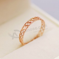 2017 Factory direct sale top quality Fashion Jewelry Heart Rose Gold Rings