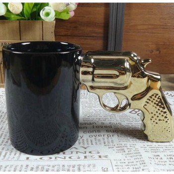 厂家直销优质武器造型陶瓷手枪杯