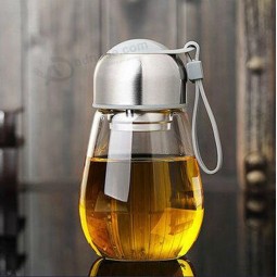 Factory direct sale top quality High Borosilicate Tea Bottle Penguin Glass Bottle