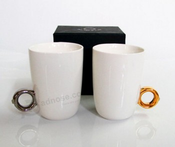 厂家直销高品质白色升华750毫升陶瓷杯