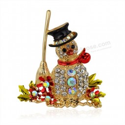 Factory direct sale top quality Simple Design Style Cheap Safety Metal Zinco Alloy Christmas Brooch