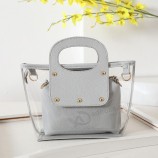 Factory direct sale top quality Transparent Shoulder PVC Tote Bag