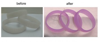 UV Sensitive Change Color Silicone Bracelet Wristband, High Temperature Resistance Wholesale
