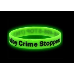 Green Sport Luminous Silicone Glow in Dark Bracelet Wholesale