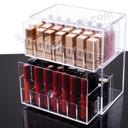 2 Layer Drawer Type Long Lipstick Cosmetic Storage Box Wholesale