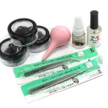 Factory direct sale top quality 8/10/12mm False Individual Extension Black Eyelash Glue Adhesive Tweezer Kit