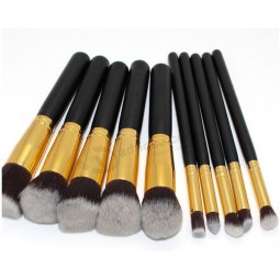 Wholesale Customied high quality Amazon 10 PCS Synthetic Kabuki Makeup Brushes