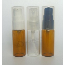 Customied top quality Empty Cylinder Clear Cosmetic Glass Lotion Bottles