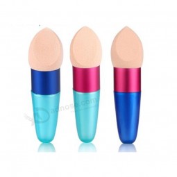 Customied top quality High Quality Cheap Makeup Cosmetic Sponge Buff with Handle