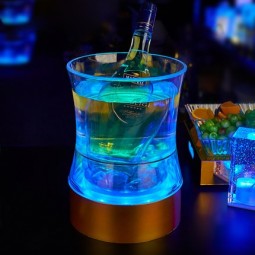 Creative Bar KTV Waist Shaped LED Luminous Acrylic Ice Bucket Wholesale