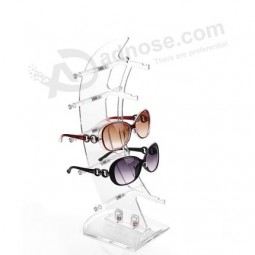 Customized Fashion Sail-Shaped Acrylic Sunglasses Display Rack Wholesale