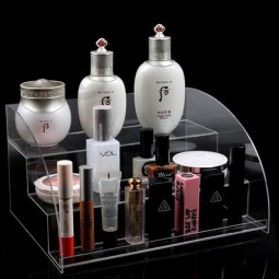 High Quality Transparent Acrylic Cosmetic Display Rack Wholesale