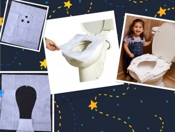 Clean White Disposable Paper Toilet Seat Cover Custom