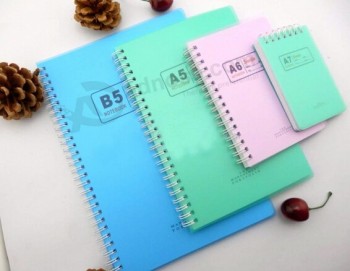 Customized high quality Spiral Paper Notebook with PVC Cover