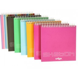 Wholesale customized high quality Medium Spiral Sketch Journal Notebook Steno