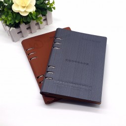 Wholesale customized high quality Hardcover Spiral Note Book Engraved Notebook Leather Leather Bound Personalized Journal