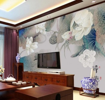 Decoración interior del hogar extraíble papel pintado elegante al por mayor