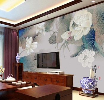 Popular decoración interior del hogar extraíble papel pintado elegante al por mayor