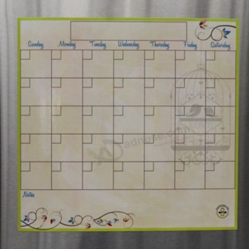 Imán de nevera refrigerador de tablero de mensajes etiqueta engomada decorativa del calendario imán barato al por mayor