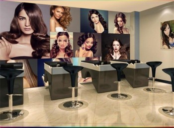пользовательская роспись обои фото комната парикмахерская магазин ktv фон стена не-тканые обои