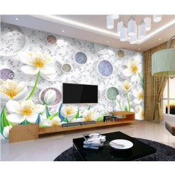 Sala de estar personalizada tv fondo murales pared papel pintado al por mayor