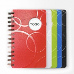 Wholesale customized high-end Hard Cover PU Notebook with Elastic Band Spiral Notebook B5