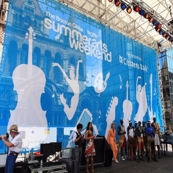 Aangepaste outdoor stage banners scrim mesh banner voor evenementen achtergronden groothandel