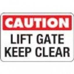 Aangepaste afdruk waarschuwing lift poort houden duidelijk vrachtwagen sticker reflecterende banner fabrikant