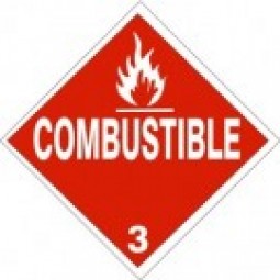 D. O. T. Combustible Class 3 Placard Reflective Banner